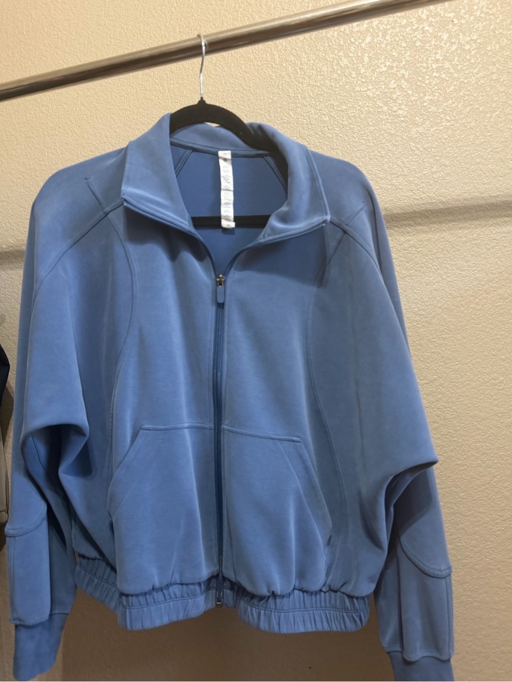lululemon athletica Light Blue Zip Bomber Jacket